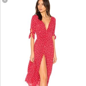 Auguste the label red midi dress